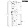 VASIP Tall Bathroom Storage Cabinet, Freestanding Storage Cabinet with Drawer and Adjustable Shelf, MDF Board with Painted Finis - 3 of 4