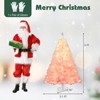 Costway 5 FT Artificial Christmas Tree with 180 Warm White LED Lights, 8 Lighting Modes & Folding Metal Stand White & Pink - 4 of 4