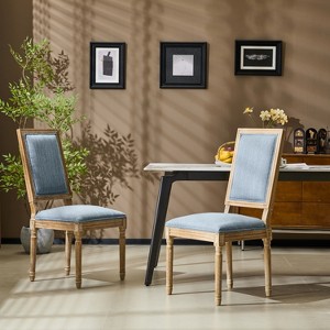Christopher Knight Home Carina French Country Rubberwood Upholstered Dining Chair (Set of 2) - 1 of 4