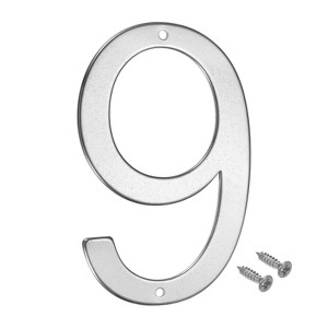 Unique Bargains 304 Stainless Steel Polished Surface Rust Corrosion Resistant House Number 1 Pc - 1 of 4