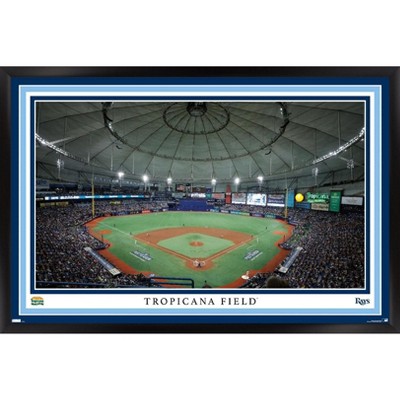 Trends International MLB Tampa Bay Rays - Drip Helmet 22 Framed Wall Poster  Prints Black Framed Version 14.725 x 22.375