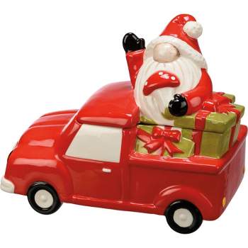 Tabletop Truck & Santa Treat Jar  -  One Treat Jar Inches -  Gnome Christmas  -  112748  -  Ceramic  -