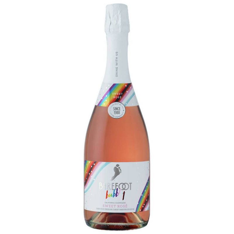 Barefoot Bubbly Pride Sweet Ros&#233; Wine - 750ml Bottle, 1 of 6