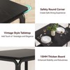 Dining Table with 2 Chairs, Dining Set with Padded Seat, Dining Table Set, Table Kitchen, Small Dining Table with Wood Grain, Metal Legs - 4 of 4
