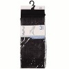 Memoi 3 Pair Women's Sheer Dot and Opaque Solid Trouser Socks Black-Black-Black One Size - 3 of 4
