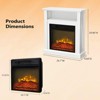 Karl Home 1400-Watt 27-inch Electric Fireplace with Mantel in White - 3 of 4