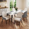 Dining Chairs Set of 6, Backrest Cushions and Black Metal Legs, Suitable for Restaurants, Kitchens, and Bedrooms Dining Room Chairs - 2 of 4