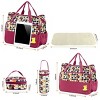 Racxily 5PCS Baby Nappy Diaper Bags Set Mummy Diaper Shoulder Bags w/ Nappy Changing Pad Insulated Pockets Travel Tote Bag - 2 of 4