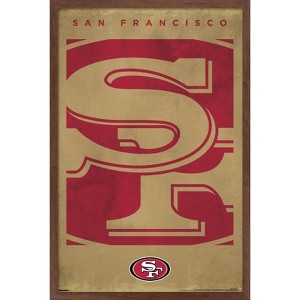 Trends International NFL San Francisco 49ers - Logo 25 Framed Wall Poster Prints - 1 of 4