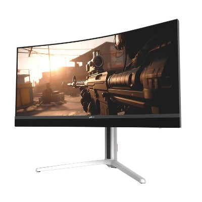 Mobile Pixels 34-In. LED Curved Gaming Monitor in Black