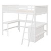 NicBex Full Size Bunk Bed with Desk Loft Bed Pine Bed Frame with Shelves, Inclined Ladder and Guardrails, No Box Spring Required - 3 of 4