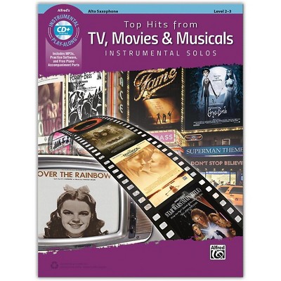 Alfred Top Hits from TV, Movies & Musicals Instrumental Solos Alto Saxophone Book & CD, Level 2-3