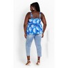 Women's Plus Size Serena Print Top - soft blue | CITY CHIC - 4 of 4