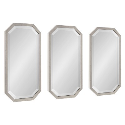 3pc Laverty Wall Mirror Set Silver - Kate & Laurel All Things Decor