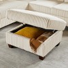 VANOMi 90.6’’ Corduroy Sectional Sofa with Storage Ottoman - 4 of 4