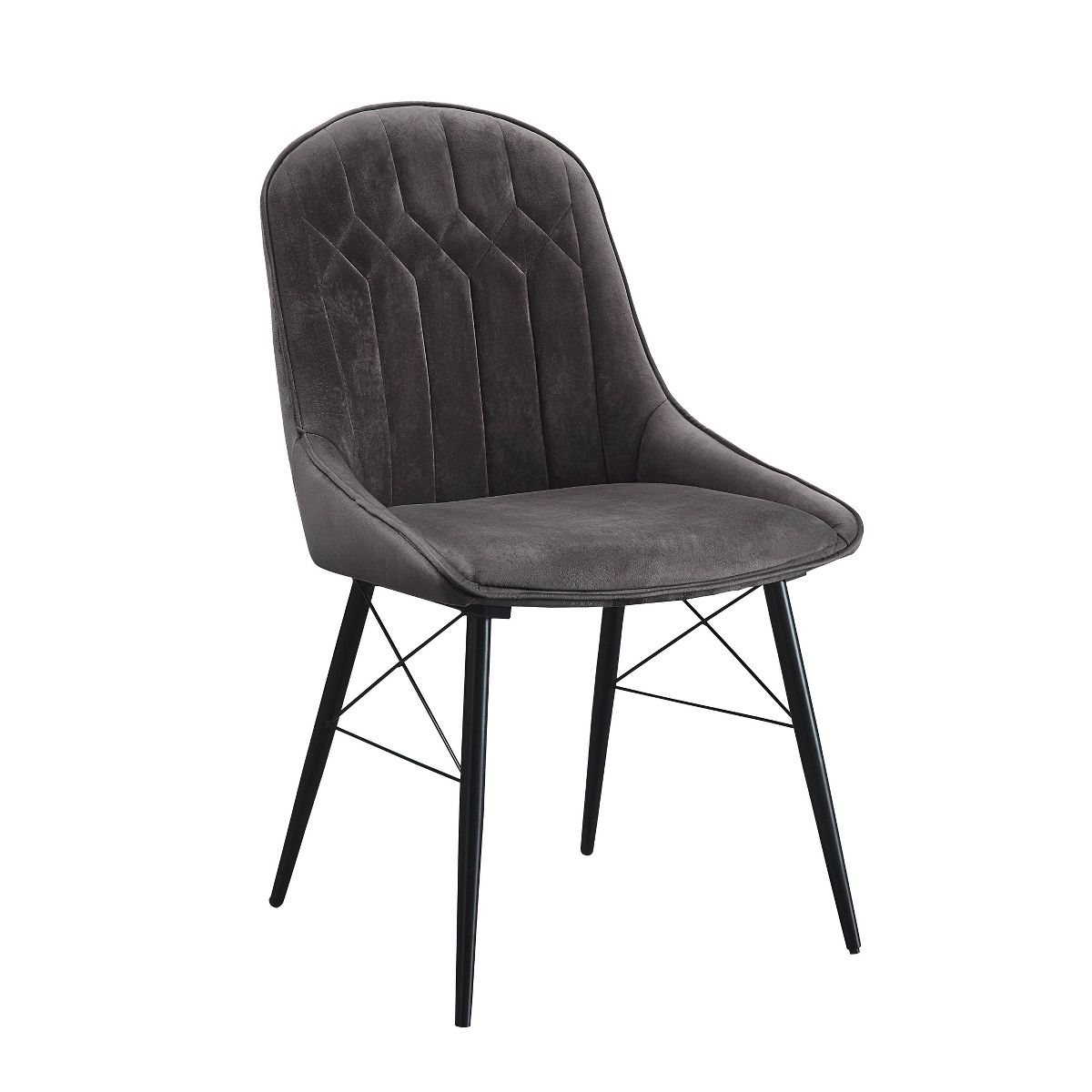 24" Abraham Accent Chair: Upholstered, Armless Design, Wood/Metal Frame - Acme Furniture - thumbnail 3