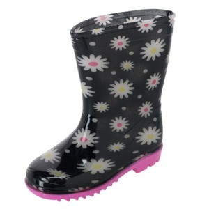 Wootie Toddler Girl's Daisy Floral Waterproof Rain Boots - 1 of 4