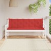 vidaXL Indoor/Outdoor Bench Cushions 2 pcs, Non-slip, Water-Repellent, Red 70.9"x19.7"x2.8" - 3 of 4