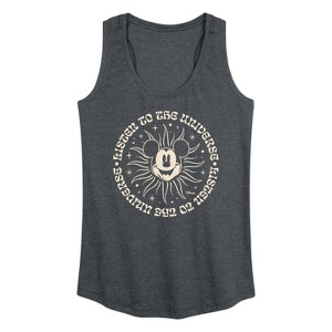 Women's - Disney - Mickey Listen To The Universe Graphic Racerback Tank - 1 of 4