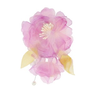 Unique Bargains Flowers Pattern Hair Clip 5.51"x3.94" Rose Purple 1 Pc - 1 of 4