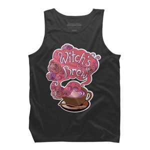 Men's Design By Humans Witch's Brew Cup of Coffee Pretty Halloween Concoction Shirt By TronicTees Tank Top - 1 of 2