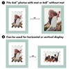 Americanflat 6" x 8" Picture Frame with Mat - Arch, Oval & Wavy Designs - Stylish Decor for Living Rooms, Dorms, Offices & More - 4 of 4
