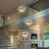 LLHZSY 24-Lights Modern Glam Globe Crystal Chandelier - 3-Globes - Gold - 2 of 4