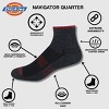 Dickies Men's 6pk Outdoor Navigator Quarter Socks - Black/Red 6-12: Midweight Knit, Tagless, Machine Washable, Tumble Dry - 4 of 4