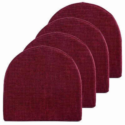 U-Shape High Density Memory Foam Chair Pads with Ties by Sweet Home Collection®