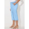 Catherines Women's Plus Size Stretch Knit Waist Cargo Capri - 4 of 4