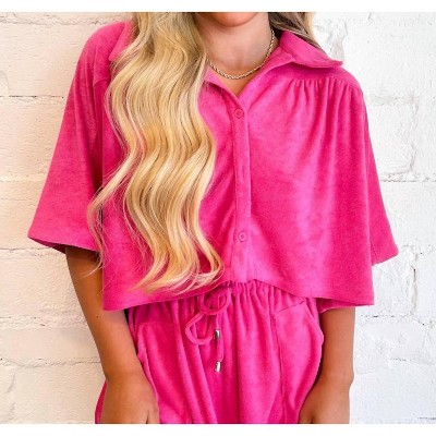 Women's Very Berry Button Down Shirt - day + moon