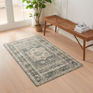 Great Bay Home Vintage Distressed Washable Area Rug - 1 of 4