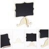 Unique Bargains Wood Mini Chalkboard Signs with Support Easel DIY for Message Tags Beige 8 Pcs - 3 of 4