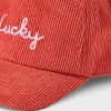 Girls' Lucky Cord Baseball Hat - Cat & Jack™ Orange - 3 of 3