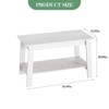 Coolmee 2 Tier Coffee Table, Rustic Wood Living Room Tables with Open Rectangular Storage Compartment, Coffee Tables for Living Room, Home Office - 2 of 4