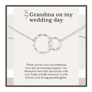 HOPE LOVE SHINE Grandmother of the Bride gift – 2 Ring Necklace Wedding Gift Necklace for Grandma from Bride - 1 of 4