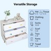TopComfy Decorative Storage Cabinets Kids 3 Drawer Dresser for Bedroom and Nursery Storage, White, 31.5"*11.81"*28.94" - 4 of 4