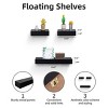 Syemin Decorative Wall Shelf Floating Shelves Wall Mounted Set of 3 Rustic Wood Wall Storage Shelves Decor Hanging Shelves, Black, 23.62"*4.92"*1.97" - 4 of 4