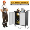 Locking Metal Cabinet with Door - 35.43" High Rolling Garage Storage Cabinet with Shelves, Tool Cabinets for Garage, Home, Office - 2 of 4