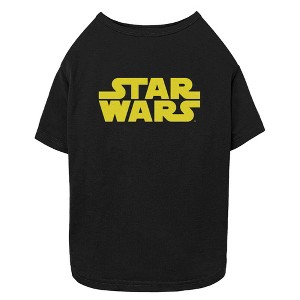 Star Wars Classic Yellow Logo  Dog T-Shirt - Black - X Large - 1 of 4