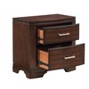 KIGFTSOD Sleek Design Nightstand with Two Storage Drawers Transitional Style Bedroom Furniture,Cherry - 3 of 4