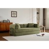 Corduroy Convertible Sleeper Sofa Bed with Cylindrical Pillow and Fixed-Shape Frame - 2 of 4