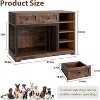 Dog Crate Furniture 47", Large Dog Crate TV Stand with 2 Drawers and 4 Shelves, Wooden Dog Kennel Indoor, Decorative Dog Cage with Storage, Black - 2 of 4