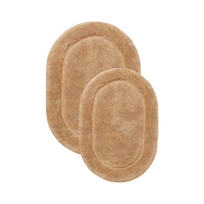 Non-Slip Machine Washable Solid Cotton 2 Piece Bathroom Rug Set by Blue Nile Mills