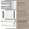 Kitchen Cart with Drop Leaf, Hidden Sliding Barn Door, Adjustable Shelves, Drawers, Lockable Wheels, Rolling Kitchen Island, Kitchen Cabinets - 4 of 4