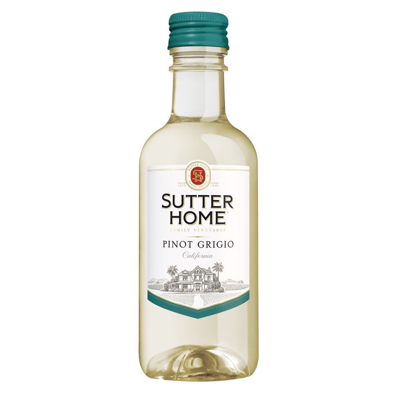 Sutter Home Pinot Grigio White Wine - 4pk/187ml Bottles, 3 of 10