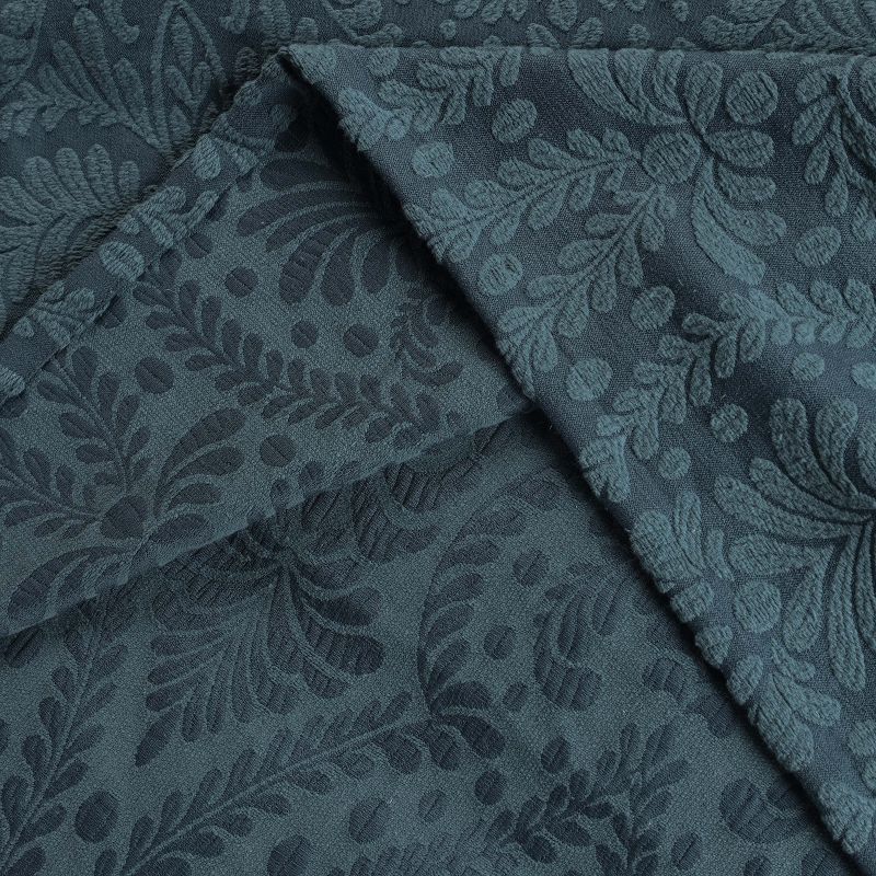 Vintage Cotton Blend Jacquard Floral Scalloped Edges Bedspread Set by Blue Nile Mills, 4 of 7
