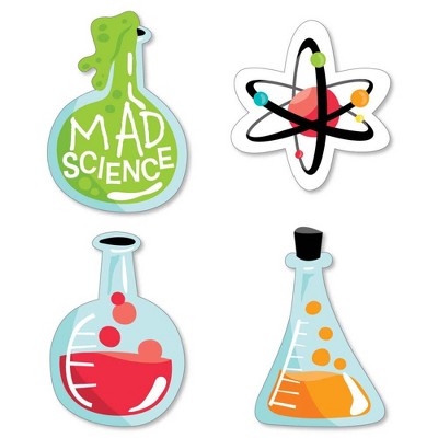 Big Dot of Happiness Scientist Lab - DIY Shaped Mad Science Baby Shower or Birthday Party Cut-Outs - 24 Count