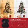 3Ft Prelit Artificial Christmas Tree with 78 Warm LED Lights, Battery Operated and Timer Function, Xmas Decor for Home, Black Pot - 4 of 4