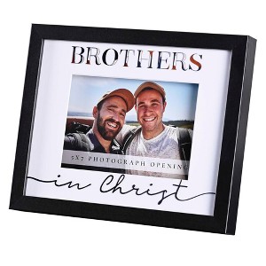 Dicksons Brothers In Christ, Holds 5x7 Photo, Black 11 x 9 Inch MDF/Glass Photo Frame - 1 of 3